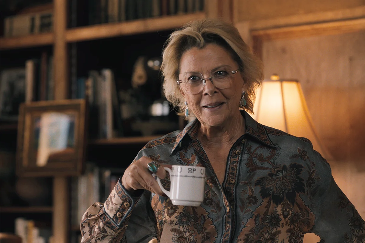 Beulah's blue paisley print blouse on Dutton Ranch