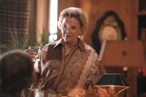 Beulah's brown bandana print blouse on Dutton Ranch