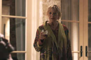 Beulah's mustard print robe on Dutton Ranch