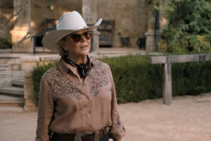 Beulah's rose embroidered shirt on Dutton Ranch