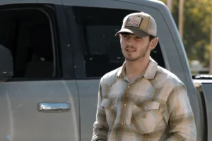 Carter's cream plaid shirt on Dutton Ranch