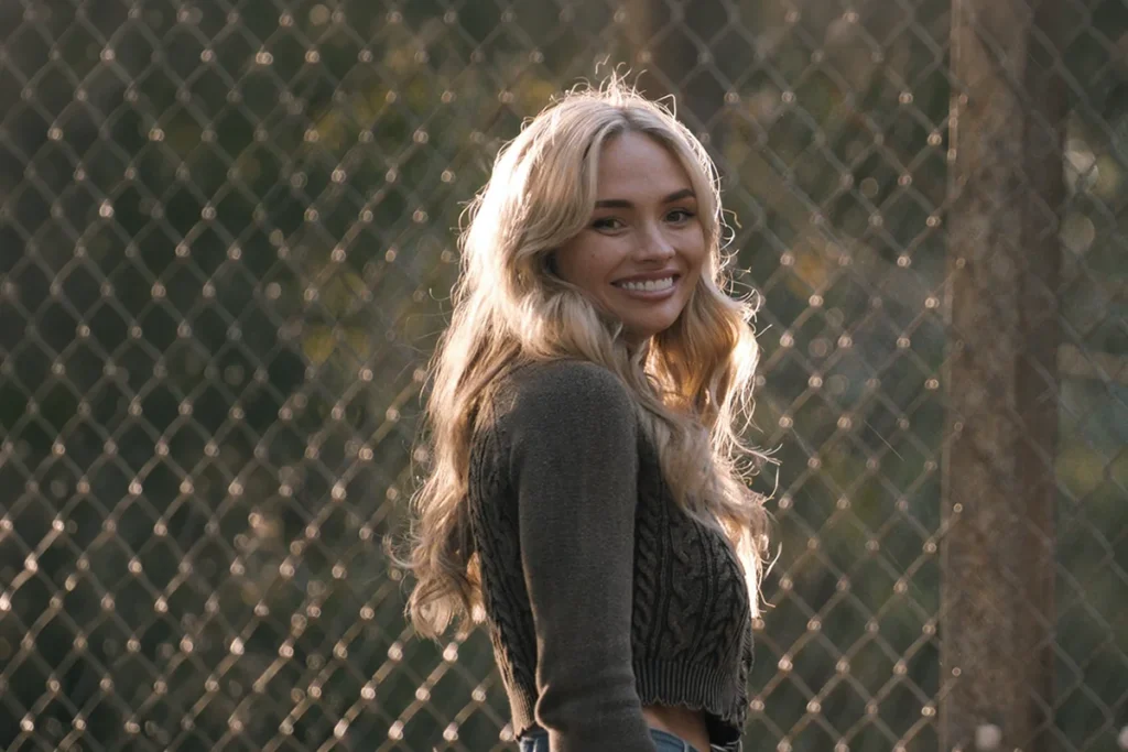 Oreana's olive green knit top on Dutton Ranch