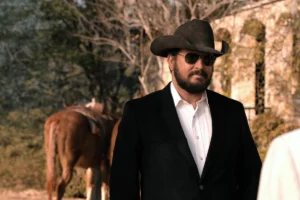 Rip's gold sunglasses on Dutton Ranch
